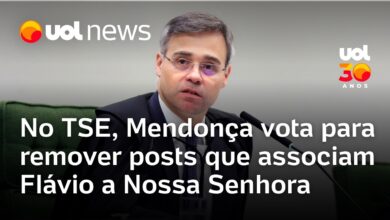 André Mendonça vota para remover associações entre Flávio Bolsonaro e posts sobre Nossa Senhora no TSE