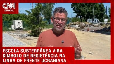 CNN Brasil mostra escola subterrânea em vilarejo ucraniano próximo à fronteira com a Rússia