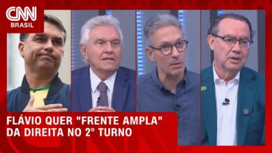 Flávio Bolsonaro busca apoio de Caiado, Zema e Cury para segundo turno presidencial