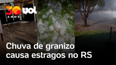 Fortes tempestades de granizo causam danos em cidades do Rio Grande do Sul