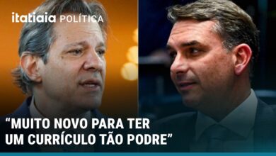 Haddad critica o histórico político de Flávio Bolsonaro em evento em São Paulo