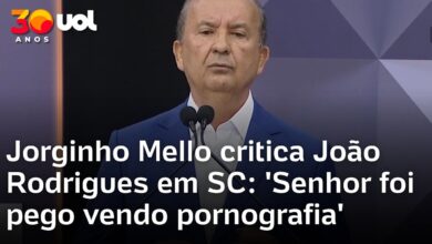 Jorginho Mello acusa João Rodrigues de assistir vídeo impróprio durante debate ao governo de SC