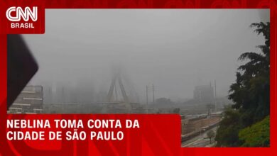 Neblina densa cobre a Avenida Paulista e outras regiões de São Paulo neste sábado