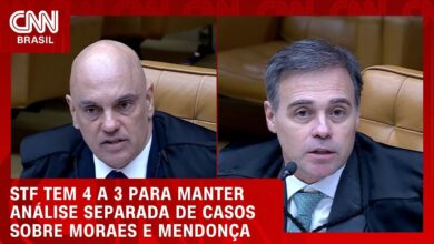 STF mantém análise separada dos casos envolvendo ministros Moraes e Mendonça com placar apertado