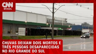 Tempestades no Rio Grande do Sul deixam dois mortos e três desaparecidos