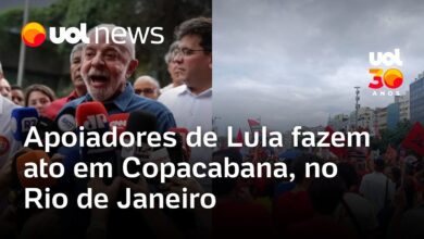 Apoiadores de Lula realizam ato em Copacabana para fortalecer campanha no segundo turno