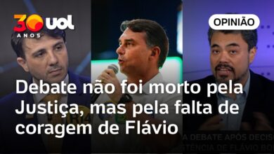 Colunistas do UOL criticam ausência de Flávio Bolsonaro no debate presidencial da Globo