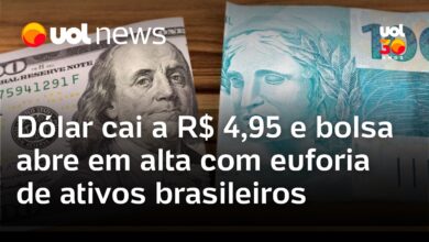 Dólar cai para R$ 4,95 e Ibovespa abre em alta após primeiro turno das eleições no Brasil