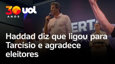 Fernando Haddad reconhece derrota e parabeniza Tarcísio de Freitas em São Paulo
