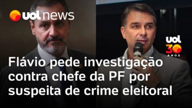 Flávio Bolsonaro protocola notícia-crime contra chefe da Polícia Federal por suspeita de crime eleitoral