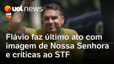 Flávio Bolsonaro Realiza Motocarreata no Interior de SP com Críticas ao STF e Imagem de Nossa Senhora
