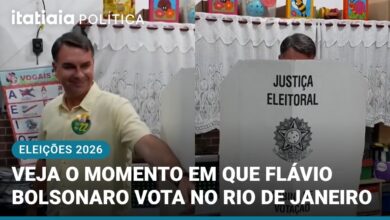 Flávio Bolsonaro vota no Rio de Janeiro no primeiro turno das eleições de 2026