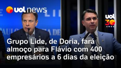 Grupo Lide, ligado a João Doria, organiza almoço para Flávio Bolsonaro com 400 empresários antes da eleição