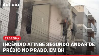 Incêndio em prédio no bairro Prado deixa mãe e filho feridos em Belo Horizonte