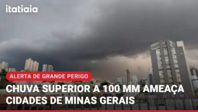 Inmet emite alerta vermelho para chuva intensa em cidades de Minas Gerais neste sábado