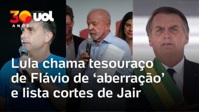 Lula critica ‘tesouraço’ de Flávio Bolsonaro e destaca cortes de Jair Bolsonaro