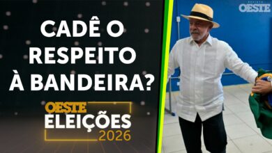 Lula é criticado após gesto com bandeira do Brasil após votar