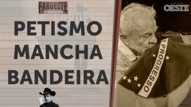 Manifestantes pró-Lula cantam ‘Sem Anistia’ sobre a bandeira nacional em protesto