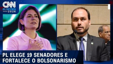 Michelle e Carlos Bolsonaro são eleitos senadores; 19 novos nomes entram no Senado