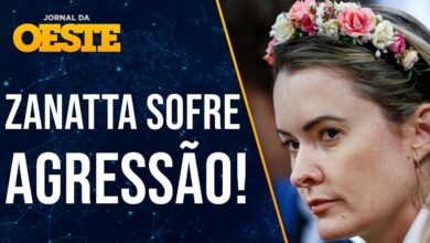 Militantes ligados a Lula promovem ato com boneco de Júlia Zanatta em evento político