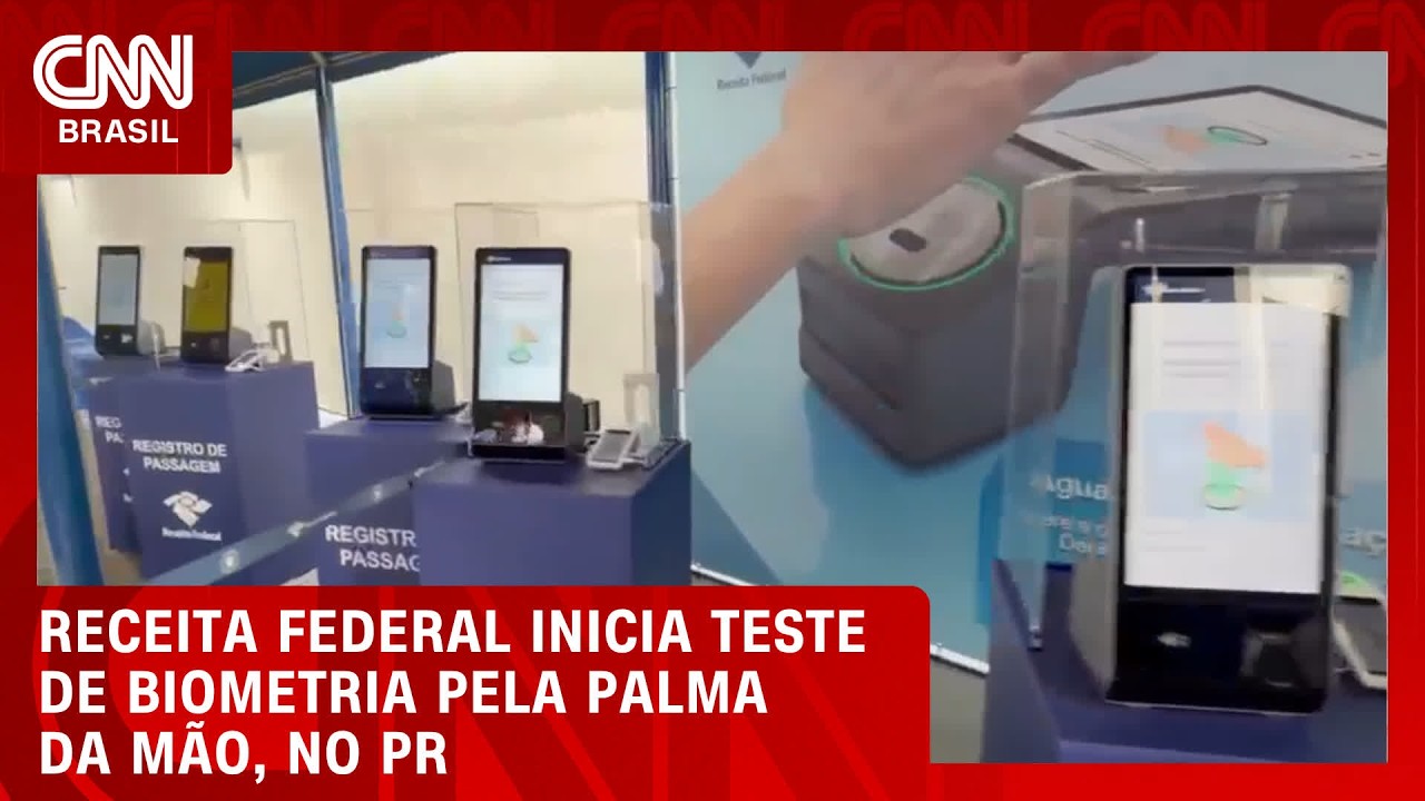 Receita Federal testa biometria da palma da mão na fronteira com o Paraguai