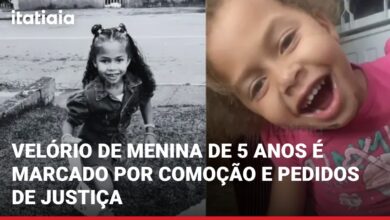 Velório de menina de 5 anos morta em MG-030 emociona Rio Acima e clama por justiça